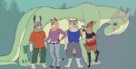  2018 2_toes 4_toes 5_fingers absurd_res anthro arm_grab armorine athletic barefoot bedroom_eyes belly biped black_clothing blep blue_tank_top bottomwear breasts brown_body brown_fur brown_markings canid canine canis cervid cheek_tuft chloe_(armorine) claws clothed clothing colored cougar dipstick_tail dragon eye_contact eyebrows facial_tuft fangs felid feline female feral fingers fluffy fluffy_tail forest front_view full-length_portrait fur green_body green_bottomwear green_clothing green_pants green_scales grey_body grey_fur grey_horns group half-closed_eyes hand_on_hip hi_res hooves horn jake_(armorine) justin_(armorine) lagomorph leg_warmers legwear leporid licking licking_lips licking_own_lips long_tail looking_at_another male mammal markings model_sheet multicolored_body multicolored_fur multicolored_tail narrowed_eyes neck_tuft nipples one_leg_up open_mouth open_smile orange_clothing orange_eyes orange_shirt orange_topwear outside pants portrait purple_clothing quadruped rabbit raised_leg red_bottomwear red_clothing red_eyes red_shorts samantha_(armorine) scales scalie seductive self_lick shirt shorts simple_background size_difference smile spikes standing suggestive symbol tan_body tan_fur tank_top teeth text toes tongue tongue_out topwear tree tuft watermark white_body white_claws white_fur wolf 