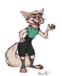  2019 anthro canid canine cheek_tuft clothed clothing disney facial_tuft fluffy fluffy_tail fox fully_clothed fur hand_on_hip head_tuft inner_ear_fluff mammal neck_tuft open_mouth open_smile pawpads simple_background skye_(zootopia) smile solo standing tan_body tan_fur tuft white_background xx-junglebeatz-xx zootopia 