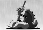  2018 anthro bowser kamui_shirow koopa mario_bros melee_weapon nintendo overweight scalie sitting solo sword video_games weapon 