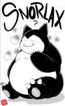  2018 ? anthro belly cute_fangs kamui_shirow nintendo overweight pok&eacute;mon pok&eacute;mon_(species) sitting snorlax solo text video_games 