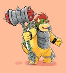  2016 anthro armor bowser hi_res humanoid_hands kamui_shirow koopa mario_bros nintendo scalie simple_background solo video_games weapon 