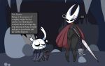  absurd_res arthropod black_body breasts female hi_res hollow_knight hornet_(hollow_knight) insect male pussy saucepit_(artist) size_difference smaller_male superabsurd_res thick_thighs weapon zote 
