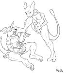  digimon gabumon mewtwo pokemon spelunker_sal 