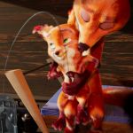  1:1 3d_(artwork) balls bed canid canine conditional_dnp digital_media_(artwork) disney fox furniture hi_res licking machine male male/male mammal milking_machine penile penis penis_milking scimunk tongue tongue_out zootopia 