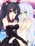  black_hair black_heart four_goddesses_online:_cyber_dimension_neptune highres long_hair neptune_(series) noire spleeny white_hair 