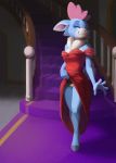  2019 5_fingers :3 ajin anthro blue_eyes capreoline cervid clothed clothing clothing_lift digital_media_(artwork) dress dress_lift female fingers half-closed_eyes hi_res hooves mammal narrowed_eyes pussy reindeer smile solo stairs them&#039;s_fightin&#039;_herds velvet_reindeer_(tfh) 