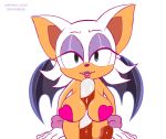  2d_animation animated bikomation bikomation_(artist) candy candy_cane chiropteran female food heart_pasties loop mammal pasties rouge_the_bat sonic_the_hedgehog_(series) suggestive suggestive_food 
