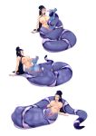  2018 abdominal_bulge absurd_res anthro areola belly big_breasts black_hair blue_body blue_eyes blue_scales blush bodily_fluids breasts clitoris cross-eyed digital_media_(artwork) duo feet_first female female_pred genital_fluids hair hand_on_head hi_res horn humanoid humanoid_on_anthro humanoid_pred lamia living_insertion long_hair male male/female male_prey navel nervous nude pink_areola post_vore purple_body purple_scales pussy pussy_juice pussy_juice_drip pussy_juice_leaking reclining reptile scales scalie sequence serpentine simple_background smile snake st1ggma tail_coil unbirthing vaginal vore 