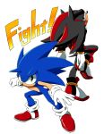  2013 alpha_channel anthro black_body black_fur blue_body blue_fur clothing duo english_text eulipotyphlan footwear fur gloves green_eyes handwear hedgehog male mammal red_body red_eyes red_fur root8beat shadow_the_hedgehog shoes simple_background sonic_the_hedgehog sonic_the_hedgehog_(series) text transparent_background 