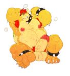  2019 5_fingers 5_toes alpha_channel armband armpit_hair balls belly big_belly big_penis bodily_fluids body_hair bowser claws clenched_teeth collar cursedmarked digital_media_(artwork) dripping erection feet fingers glans hair hand_behind_head hi_res horn humanoid_penis koopa legband male mario_bros musclegut muscular muscular_male nintendo nipples nude overweight overweight_male penis pink_glans pink_nipples pubes red_hair scalie simple_background sitting spiked_armband spiked_collar spiked_legband spikes steam sweat tan_body tan_penis teeth toes transparent_background video_games yellow_body 