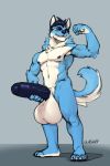  2019 4_toes 5_fingers abs anthro balls biceps big_balls big_penis blue_body blue_eyes blue_fur blue_glans blue_hair blue_nipples blue_nose blue_penis canid canine canis chest_tuft claws digital_media_(artwork) domestic_dog erection fangs fingers fist flexing full-length_portrait fur glans grey_background hair hi_res holding_penis huge_balls huge_penis humanoid_penis husky hyper hyper_balls hyper_penis looking_at_viewer male mammal multicolored_body muscular muscular_male navel nipples nordic_sled_dog nude oldshep partially_retracted_foreskin pawpads pecs penis portrait simple_background solo spitz standing toes triceps tuft two_tone_body uncut white_balls white_body white_fur 