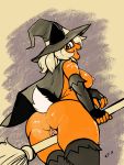  anthro big_breasts big_butt breasts butt chromefox female hi_res magic_user mammal pussy witch 