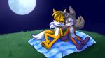  16:9 2019 alvar_miles_udell anthro barefoot blush brown_body brown_fur canid canine duo electrisa eyes_closed fox fur grass hand_holding happy male male/male mammal miles_prower moon night_sky nude orange_body orange_fur outside pawpads paws romantic_ambiance signature sitting smile sonic_the_hedgehog_(series) white_body white_fur yellow_body yellow_fur 