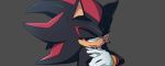  2013 anthro black_body black_fur brown_background clothing eulipotyphlan fur gloves half-closed_eyes handwear hedgehog looking_aside male mammal narrowed_eyes red_body red_eyes red_fur root8beat shadow_the_hedgehog simple_background solo sonic_the_hedgehog_(series) tongue tongue_out 