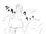  anthro asian_clothing belly black_and_white blush bodily_fluids bulge canid canine claws clothed clothing east_asian_clothing fundoshi fur hair human human_to_anthro izayoi_16 japanese_clothing magic male mammal monochrome moobs nipples raccoon_dog simple_background slightly_chubby solo species_transformation sweat sweatdrop tail_growth tanuki topless transformation underwear weight_gain white_background worried z_j1341 