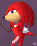  balls cpctail echidna hi_res humanoid_penis knuckles_the_echidna leash male mammal monotreme penis pet sonic_the_hedgehog_(series) 