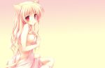  blonde_hair catgirl cropped fujisaki_rei gradient long_hair orange_eyes original photoshop 