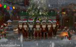  16:10 2019 3d_(artwork) anthro aysaflamepaw big_breasts biped blizzard_entertainment breasts brown_hair candy candy_cane christmas christmas_tree clothing detailed_background digital_media_(artwork) female fingers food fur hair hat headgear headwear hi_res holidays looking_at_viewer mammal nipples nude pandaren santa_hat sled smile snow toes tree ursid video_games warcraft 
