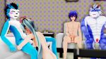  16:9 3d_(artwork) anthro balls being_watched black_hair blue_body blue_eyes blush breasts canid canine canis cuckold digital_media_(artwork) dragon fellatio female hair hatsune_miku human human_on_anthro interspecies kaito_(vocaloid) long_hair looking_at_another male male/female malicekira mammal oral penile penis rou_kemonone sex shiki_taigen utau vocaloid wolf 