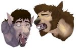  canid canine headshot human male mammal petplayer976 snout takamurra44 tongue tongue_out transformation were werecanid werecanine werewolf 