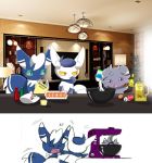  2015 abuse ambiguous_gender anthro bad_parenting beverage blue_body blue_fur blue_sclera book coca-cola cooking detailed_background digital_media_(artwork) english_text espurr family father fire food fur green_eyes grey_body grey_fur group kitchen_utensils meowstic mother nintendo open_mouth parent pok&eacute;mon pok&eacute;mon_(species) purple_eyes simple_background soda son text tools video_games whisk white_body white_fur winick-lim yellow_eyes yellow_sclera 