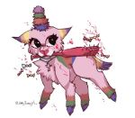  animate_inanimate baseball_bat bat_(object) candy collar cross equid equine eyelashes female food fur holding_object horn living_pi&ntilde;ata mammal multicolored_body multicolored_fur pi&ntilde;ata pink_body pink_fur scp-956 scp_foundation solo unicorn 