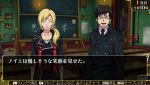  1boy 1girl ao_no_exorcist blonde_hair brown_hair chalkboard classroom desk glasses neue_milan okumura_yukio translated uniform 