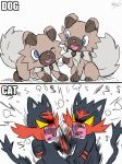  2017 ambiguous_gender angry canid canine digital_media_(artwork) duo english_text felid feral litten mammal nintendo pok&eacute;mon pok&eacute;mon_(species) quadruped rockruff simple_background text video_games white_background winick-lim 