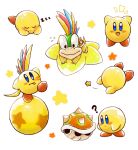  ? ambiguous_gender balancing ball blue_eyes blush crossover derp_eyes eyes_closed hair happy hi_res kirby kirby_(series) koopa koopaling lemmy_koopa lying mario_bros meteoris multicolored_hair nintendo open_mouth scalie shell simple_background sleeping star tattoo tongue tongue_out video_games waddling_head warp_star white_background 