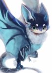  ambiguous_gender blue_body blue_fur chiropteran fur hi_res horn hybrid inner_ear_fluff kemono mammal mane multicolored_body multicolored_fur rady-wolf semi-anthro simple_background soo tuft white_background white_body white_fur wings 