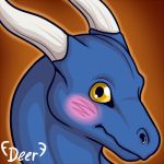  1:1 2019 blush dragon embarrassed ezurth feral horn low_res male reaction_image scalie simple_background solo 