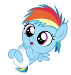  absurd_res baby blue_body blue_feathers blue_fur comeha_(artist) cub diaper equid equine feathered_wings feathers female feral friendship_is_magic fur hair hi_res horse long_hair mammal multicolored_hair multicolored_tail my_little_pony pony pterippus rainbow_dash_(mlp) rainbow_hair rainbow_tail solo wings young 