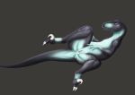  absurd_res claws dinosaur dromaeosaurid hi_res kaliber nude reptile scalie simple_background theropod utahraptor velociraptor 