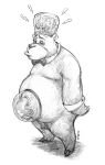  2007 anthro balls belly boskov_the_bear cartoon_network evil_con_carne hector_con_carne lilpiggyboy male mammal overweight overweight_male penis simple_background solo the_grim_adventures_of_billy_and_mandy ursid white_background 