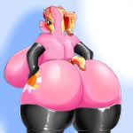 anthro big_breasts big_butt blush breasts butt butt_focus coatieyay equid female hand_on_hip horn huge_breasts huge_butt hyper hyper_breasts hyper_butt looking_back luster_dawn_(mlp) mammal mostly_nude my_little_pony thick_thighs unicorn 
