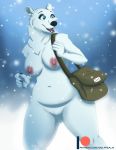  2019 big_breasts breasts digital_media_(artwork) evelyn featureless_crotch female hi_res mammal peepoodo polar_bear smile solo ursid ursine wolfpsalm 
