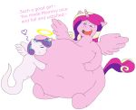  &lt;3 belly big_belly daughter death digestion english_text equid equine female flurry_heart_(mlp) friendship_is_magic ghost ghost_tail halo horn horse incest infanticide killing mammal mother mother_and_child mother_and_daughter my_little_pony navel overweight parent parent_and_child pony princess_cadance_(mlp) simple_background spirit spookpone text vore white_background willing_vore winged_unicorn wings 