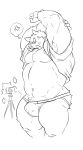  anthro belly bulge butt clothing eyes_closed male mammal navel overweight overweight_male suid suina sus_(pig) tetsuo_oshiba underwear wild_boar 