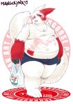  2019 belly bottomwear clothing heat_(temperature) hotpants male mangolynx moobs nintendo nipples overweight plastic_bag pok&eacute;mon pok&eacute;mon_(species) shirt shorts solo tank_top thick_thighs tight_clothing tight_shirt tight_topwear topwear video_games walking wet wet_clothing wet_shirt wet_topwear zangoose zangoose_day 