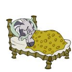  1:1 2012 bed bedding blanket digital_media_(artwork) equid equine eyes_closed female feral friendship_is_magic furniture gammaeradon mammal my_little_pony pillow simple_background sleeping smile solo stripes white_background zebra zecora_(mlp) 