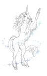  bakaneko cloven_hooves equid eyes_closed female hair hooves horn human_to_feral long_hair mammal open_mouth solo species_transformation tail_tuft teats transformation tuft unicorn 