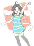  ambiguous_gender animal_humanoid blush clothing grey_eyes humanoid korean_text legwear long_socks looking_at_viewer open_mouth solo tem temmie_(undertale) text thigh_highs translation_request undertale unknown_artist video_games 
