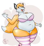  canid canine female fox mammal overweight smile solo theguynooneremembers_(artist) 