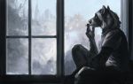  2018 anthro badger black_fur black_nose cigarette detailed_background digital_media_(artwork) fur kenket mammal mustelid sitting smoking solo 