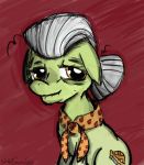  2013 absurd_res amber_eyes cutie_mark earth_pony equid equine female feral friendship_is_magic granny_smith_(mlp) grey_hair hair hi_res horse mammal my_little_pony old pony portrait rayfriedh simple_background solo 