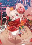  anthro arata50 asian_clothing bottomless clothed clothing east_asian_clothing female hair holidays japanese_clothing japanese_text kemono kimono long_hair mammal mouse murid murine new_year open_mouth open_smile red_eyes rodent smile teeth text whiskers 