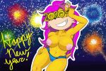  2020 archie_comics clothed clothing english_text eyewear female fireworks glasses hi_res holidays mina_mongoose new_year nipples outside panties smile solo sonic_the_hedgehog_(archie) sonic_the_hedgehog_(comics) sonic_the_hedgehog_(series) text tinydevilhorns topless underwear 