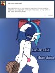  anthro ask_bottom_armor bulge clothed clothing dialogue equid friendship_is_magic girly horn lefthighkick male mammal my_little_pony panties shining_armor_(mlp) topless underwear unicorn 