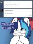  ask_blog ask_bottom_armor blush bow equid friendship_is_magic horn lefthighkick mammal my_little_pony shining_armor_(mlp) unicorn 