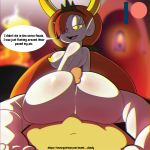  1:1 absurd_res big_breasts big_butt breasts butt butt_focus chromatic_effect demon dialogue disney first_person_view hekapoo hi_res hot_dogging invalid_tag patreon star_vs._the_forces_of_evil sweetdandy 